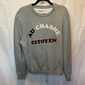 Eleven Paris French Sweatshirt Size L, "Au Charme Citoyen" Charming Citizen